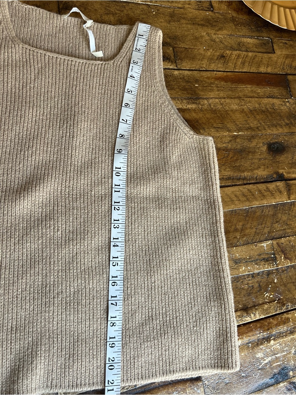 MaxMara Camel Ribbed Knit Tank Top - Picture 8 of 8